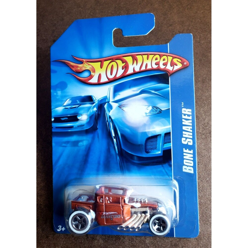 2007 Hot Wheels  BONE SHAKER KAR KEEPERS MTFLK Dark Orange  WHITE WALL 5SP CHINA